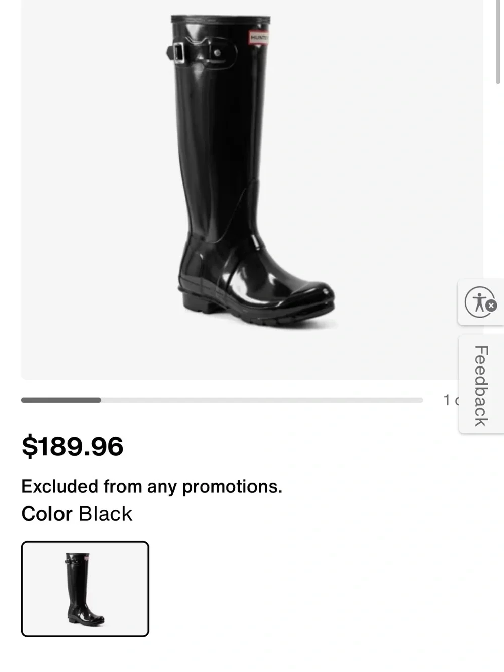 Hunter Original Tall Black Rain Boots - Women’s